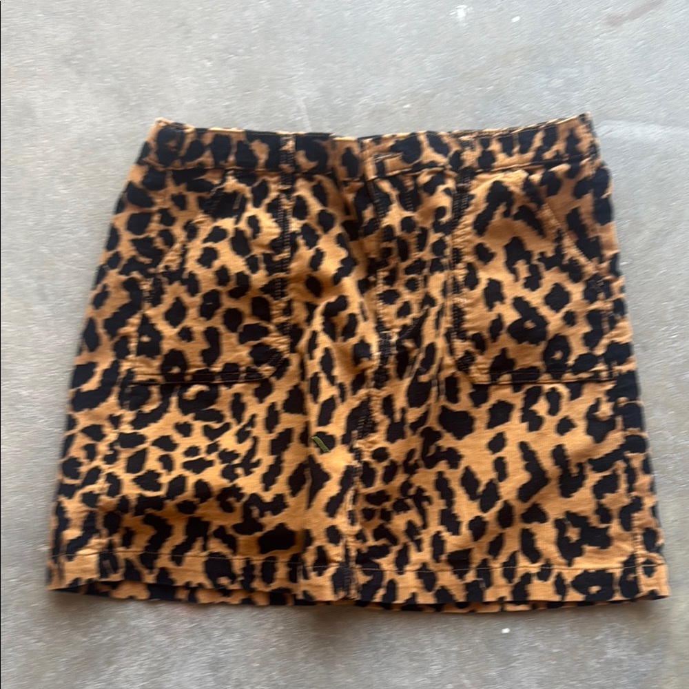 Leopard Print Mini Skirt